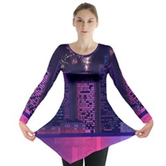 Architecture Home Skyscraper Long Sleeve Tunic  by Simbadda