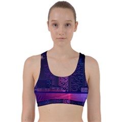 Architecture Home Skyscraper Back Weave Sports Bra by Simbadda