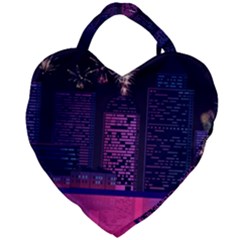 Architecture Home Skyscraper Giant Heart Shaped Tote by Simbadda