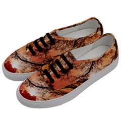 Tree Skyline Silhouette Sunset Men s Classic Low Top Sneakers by Simbadda