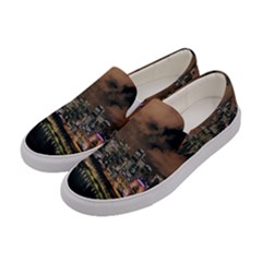 Cityscape Night Buildings Women s Canvas Slip Ons by Simbadda