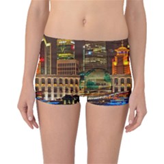 Shanghai Skyline Architecture Boyleg Bikini Bottoms by Simbadda