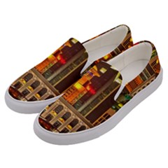 Shanghai Skyline Architecture Men s Canvas Slip Ons by Simbadda