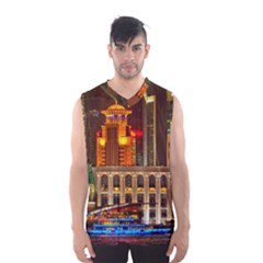 Shanghai Skyline Architecture Men s Basketball Tank Top by Simbadda