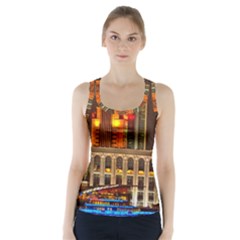 Shanghai Skyline Architecture Racer Back Sports Top by Simbadda