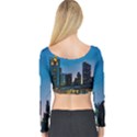 Frankfurt Germany Panorama City Long Sleeve Crop Top View2