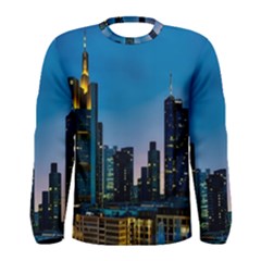 Frankfurt Germany Panorama City Men s Long Sleeve Tee by Simbadda