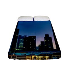 Frankfurt Germany Panorama City Fitted Sheet (full/ Double Size) by Simbadda