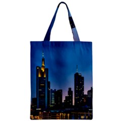 Frankfurt Germany Panorama City Zipper Classic Tote Bag by Simbadda