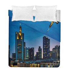 Frankfurt Germany Panorama City Duvet Cover Double Side (full/ Double Size) by Simbadda