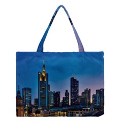 Frankfurt Germany Panorama City Medium Tote Bag by Simbadda