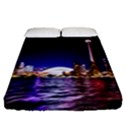 Toronto City Cn Tower Skydome Fitted Sheet (Queen Size) View1