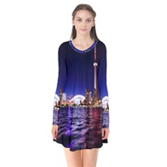 Toronto City Cn Tower Skydome Flare Dress by Simbadda