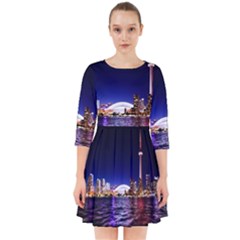 Toronto City Cn Tower Skydome Smock Dress by Simbadda