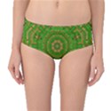 Wonderful Mandala Of Green And Golden Love Mid-Waist Bikini Bottoms View1