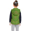 Wonderful Mandala Of Green And Golden Love Kid s Hooded Puffer Vest View2