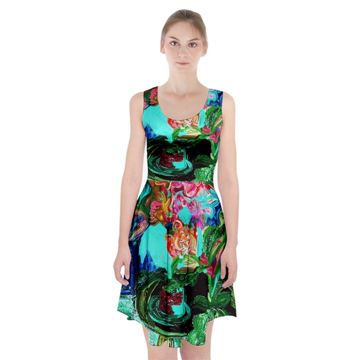 Flowers On The Tea Table Racerback Midi Dress