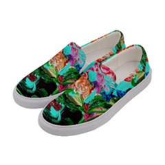 Flowers On The Tea Table Women s Canvas Slip Ons