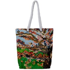 Coral Tree Full Print Rope Handle Tote (small) by bestdesignintheworld