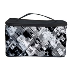 Black And White Patchwork Pattern Cosmetic Storage Case by dflcprints