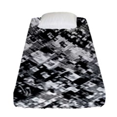 Black And White Patchwork Pattern Fitted Sheet (single Size) by dflcprints