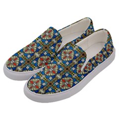 Artwork By Patrick-colorful-42 Men s Canvas Slip Ons by ArtworkByPatrick