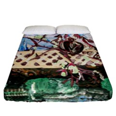 Blooming Tree 2 Fitted Sheet (queen Size) by bestdesignintheworld