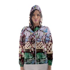 Blooming Tree 2 Hooded Wind Breaker (women) by bestdesignintheworld