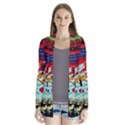 Blue Flamingoes 6 Drape Collar Cardigan View1