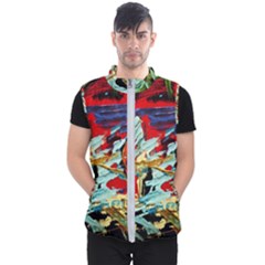 Blue Flamingoes 6 Men s Puffer Vest