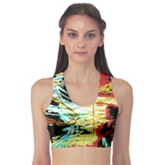 Blue Flamingoes 3 Sports Bra by bestdesignintheworld