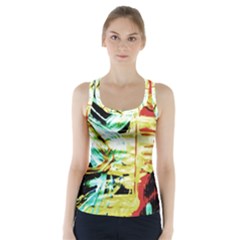 Blue Flamingoes 3 Racer Back Sports Top by bestdesignintheworld