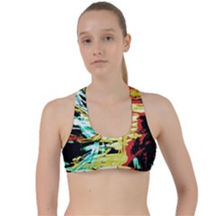 Blue Flamingoes 3 Criss Cross Racerback Sports Bra by bestdesignintheworld