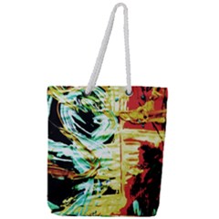 Blue Flamingoes 3 Full Print Rope Handle Tote (large) by bestdesignintheworld