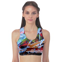 Blue Flamingoes 4 Sports Bra by bestdesignintheworld