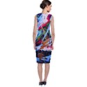 Blue Flamingoes 4 Sleeveless Velvet Midi Dress View2