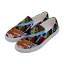 Blue Flamingoes 4 Women s Canvas Slip Ons View2