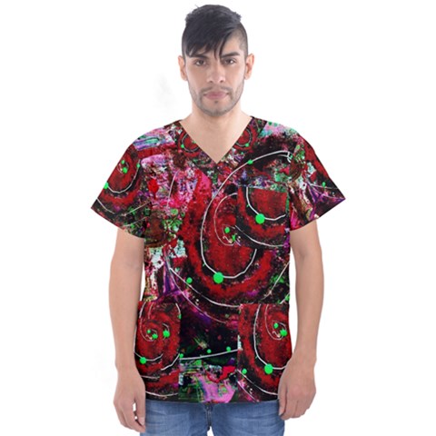 Bloody Coffee 7 Men s V-neck Scrub Top by bestdesignintheworld