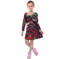 Bloody Coffee 6 Kids  Long Sleeve Velvet Dress by bestdesignintheworld