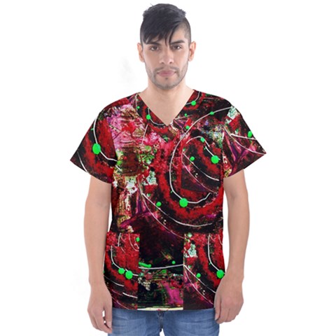 Bloody Coffee 5 Men s V-neck Scrub Top by bestdesignintheworld