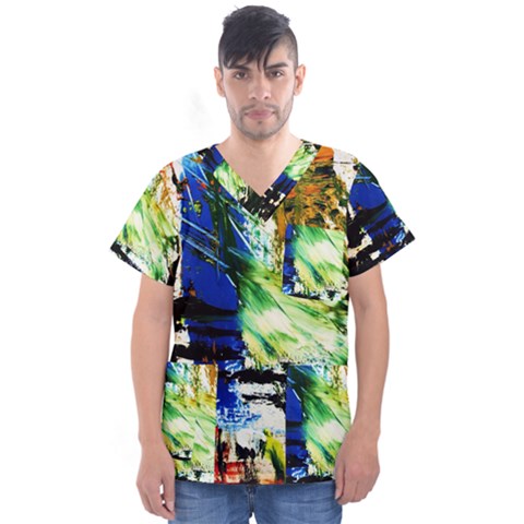 Alaska Industrial Landscape Men s V-neck Scrub Top by bestdesignintheworld