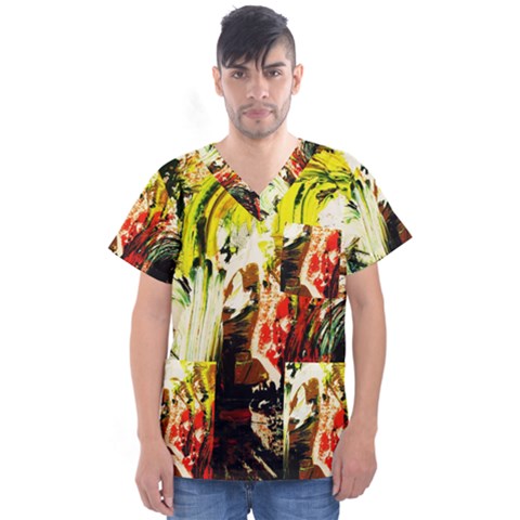 Alaska Industrial Landscape 1 Men s V-neck Scrub Top by bestdesignintheworld