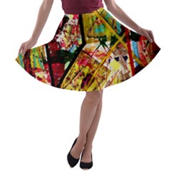 Absurd Theater In And Out A-line Skater Skirt by bestdesignintheworld