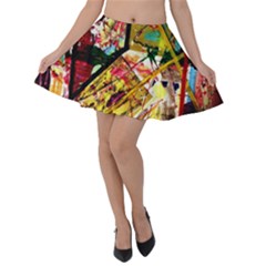 Absurd Theater In And Out Velvet Skater Skirt by bestdesignintheworld