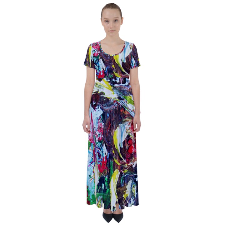 Eden Garden 12 High Waist Short Sleeve Maxi Dress