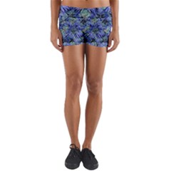 Modern Nature Print Pattern 7200 Yoga Shorts by dflcprints