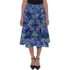 Modern Nature Print Pattern 7200 Perfect Length Midi Skirt by dflcprints