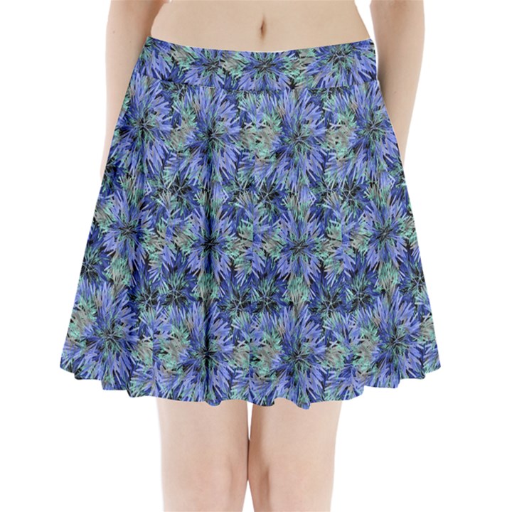 Modern Nature Print Pattern 7200 Pleated Mini Skirt