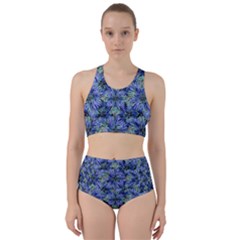 Modern Nature Print Pattern 7200 Racer Back Bikini Set by dflcprints