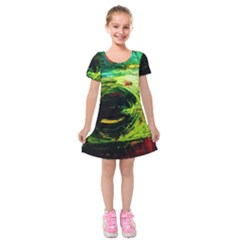 Abandoned Mine 3 Kids  Short Sleeve Velvet Dress by bestdesignintheworld